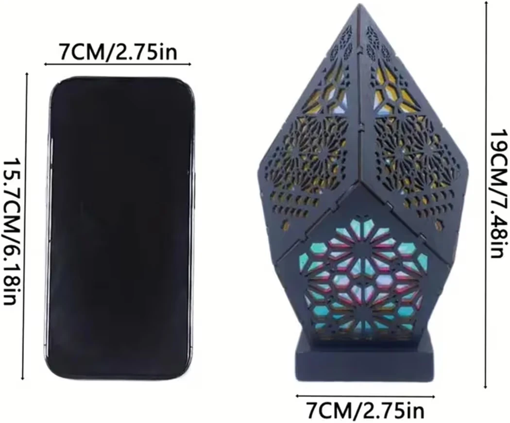Bohemian Geometric LED Projection Lamp USB Colorful Night Light - photo 4