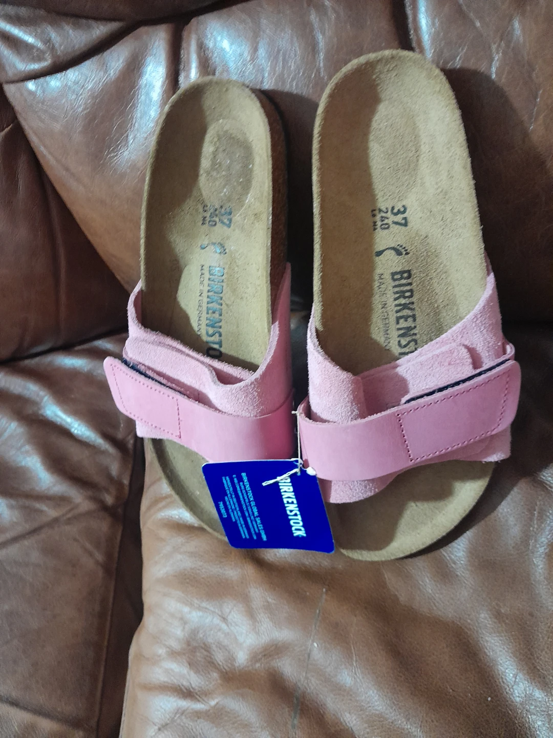Pink Birkenstock Arizona Sandals Size 37