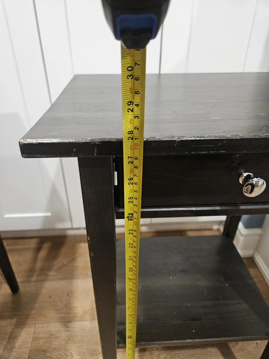 Black Accent Table with Drawer - photo 5