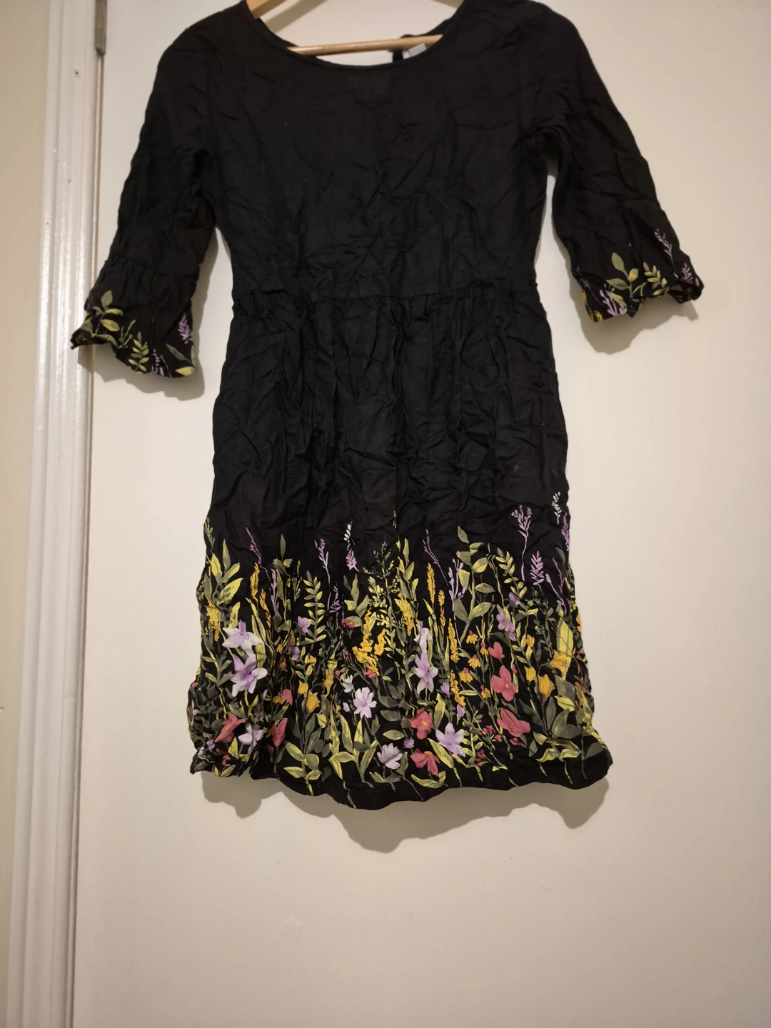 Old Navy Black Floral Dress - XL (14)