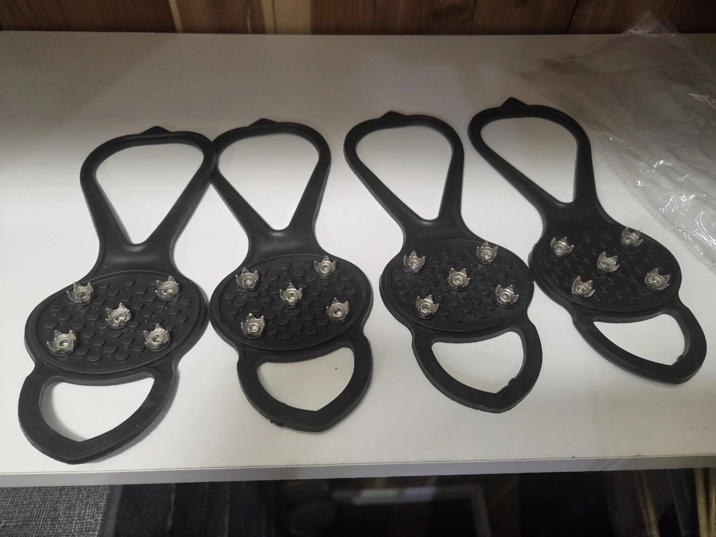 Brand new -Ice Cleats for Shoes - Black, 4 Count