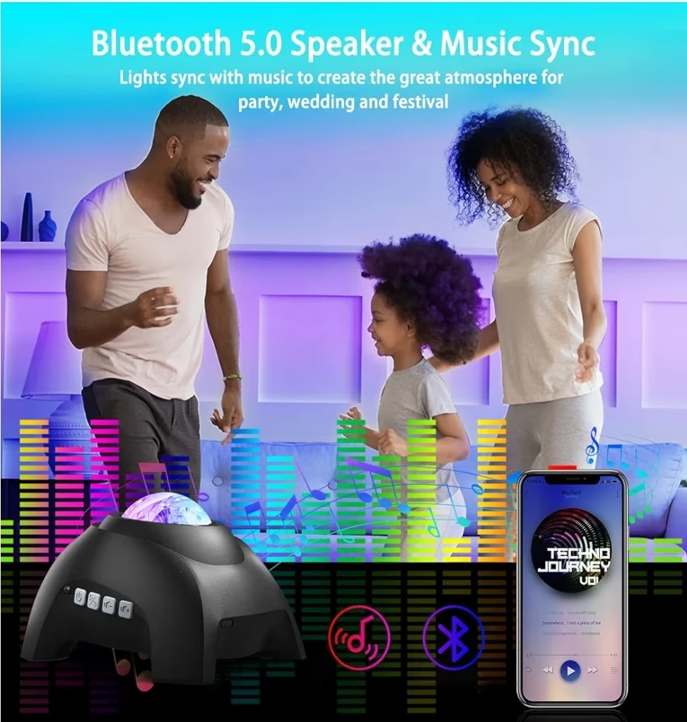 Aurora Star Projector with Bluetooth Speaker - photo 2