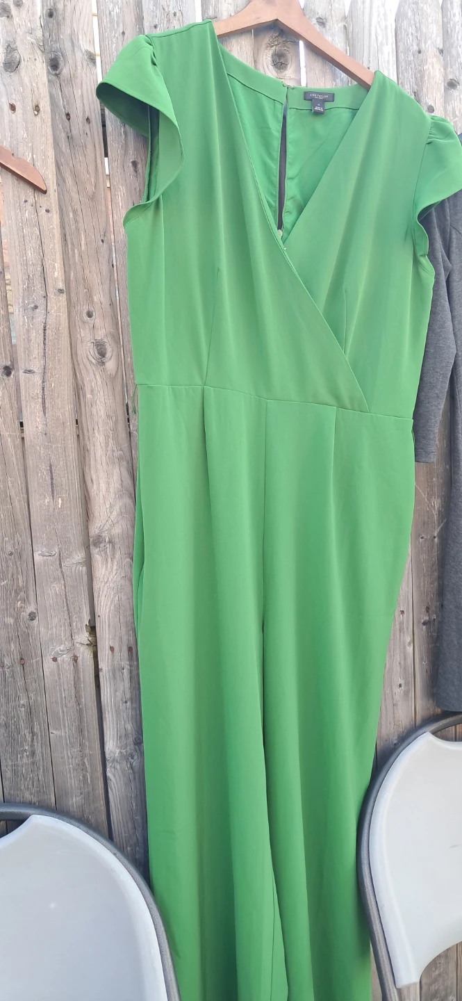 Ann Taylor Green Jumpsuit Size 12