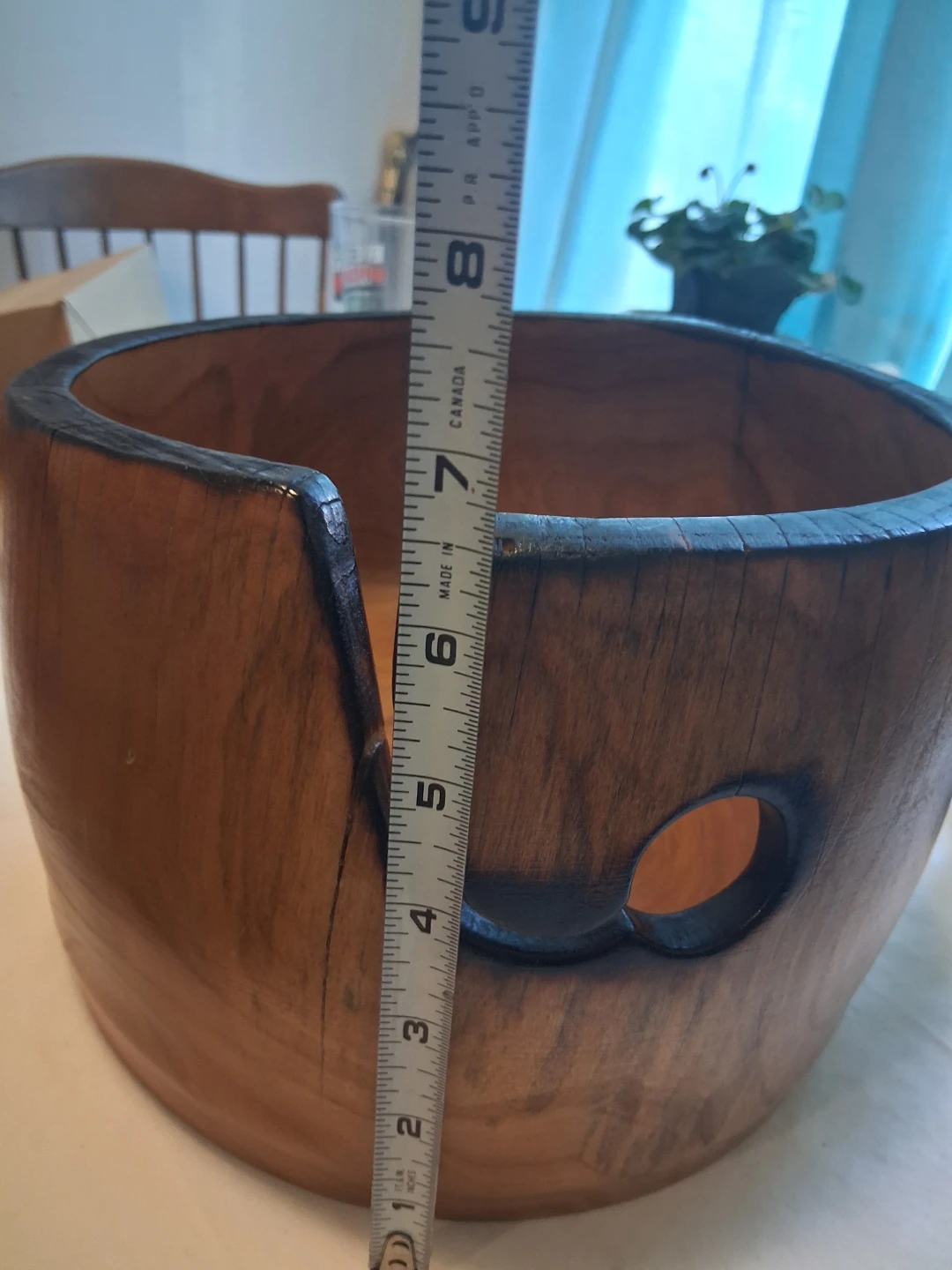 Wood Yarn Bowl Handmade for Knitting, Crochet, Winder Sewing - photo 5