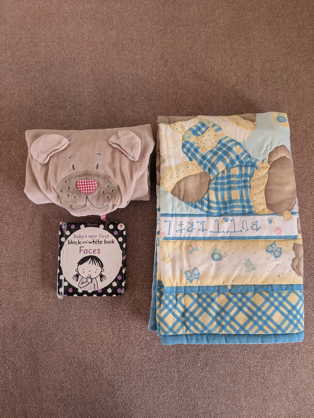 Free baby diaper changing mat + blanket + sensory book bundle