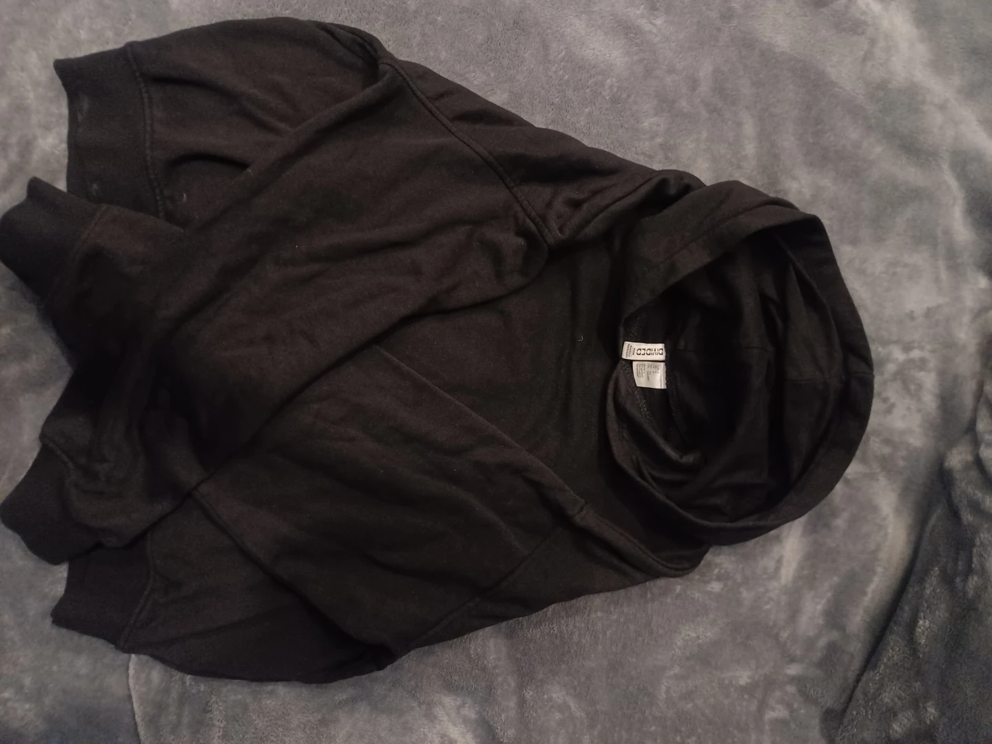 Black Divided Hoodie - Size S