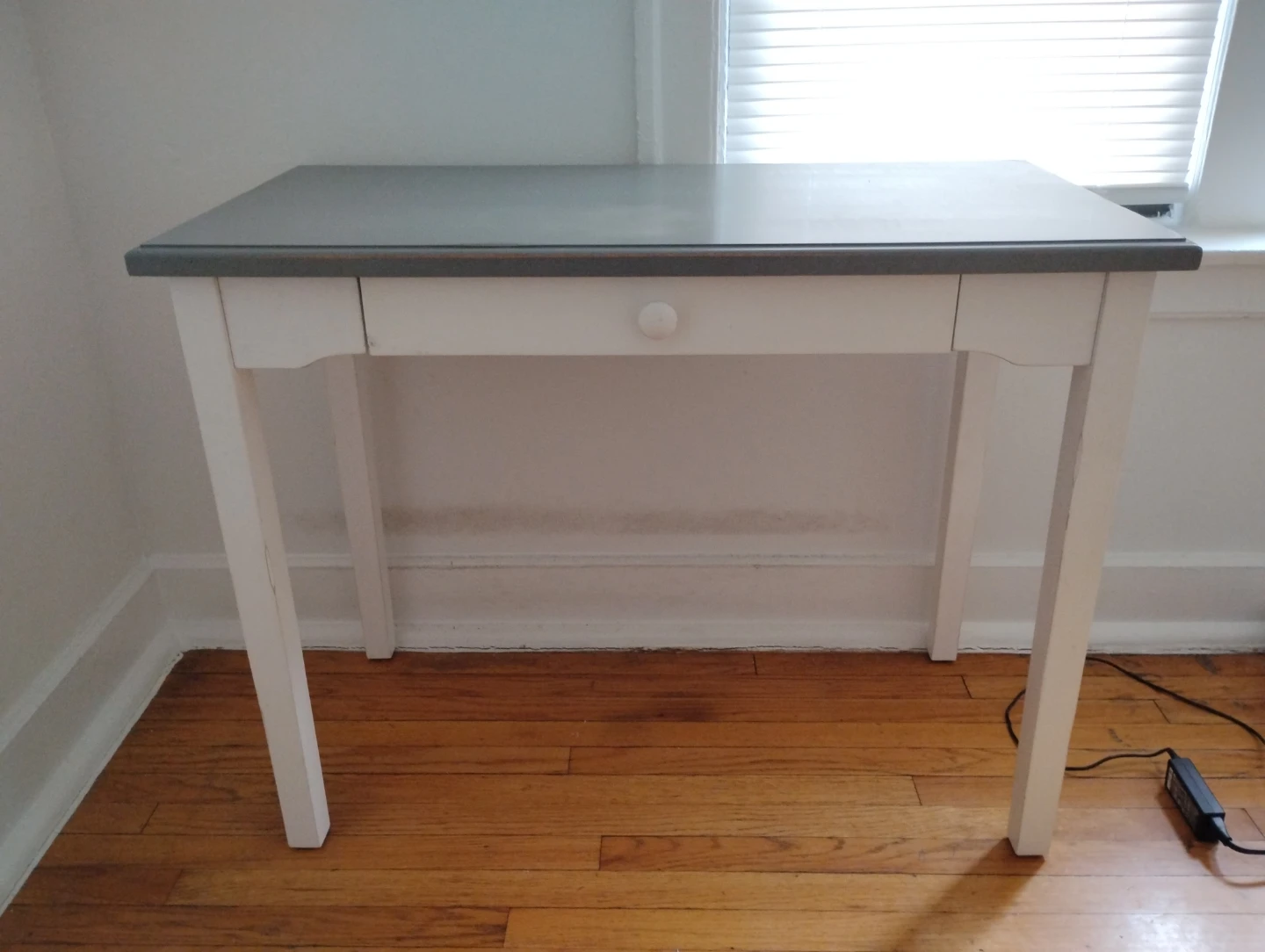 White Laptop Desk with Drawer