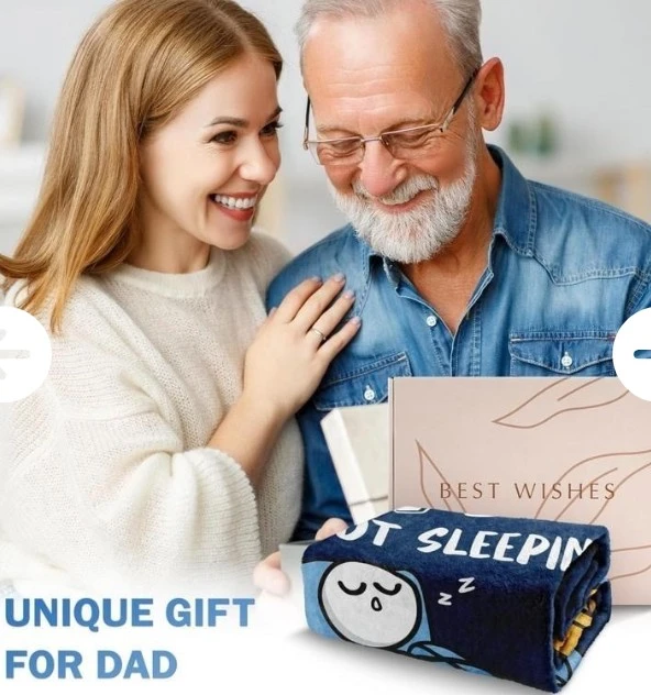 Dad Is Not Sleeping Funny Blanket