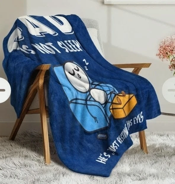 Dad Is Not Sleeping Funny Blanket - photo 2