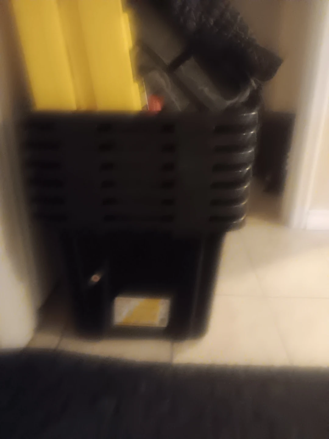 Black Storage Bin with Yellow Lid - photo 2