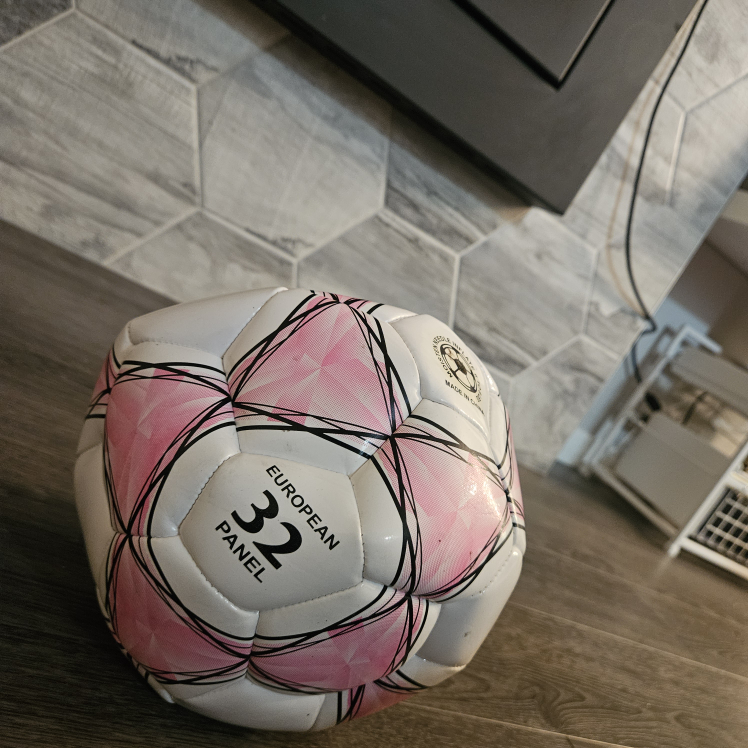 Official Size 5 Soccer Ball - Pink & White - photo 2