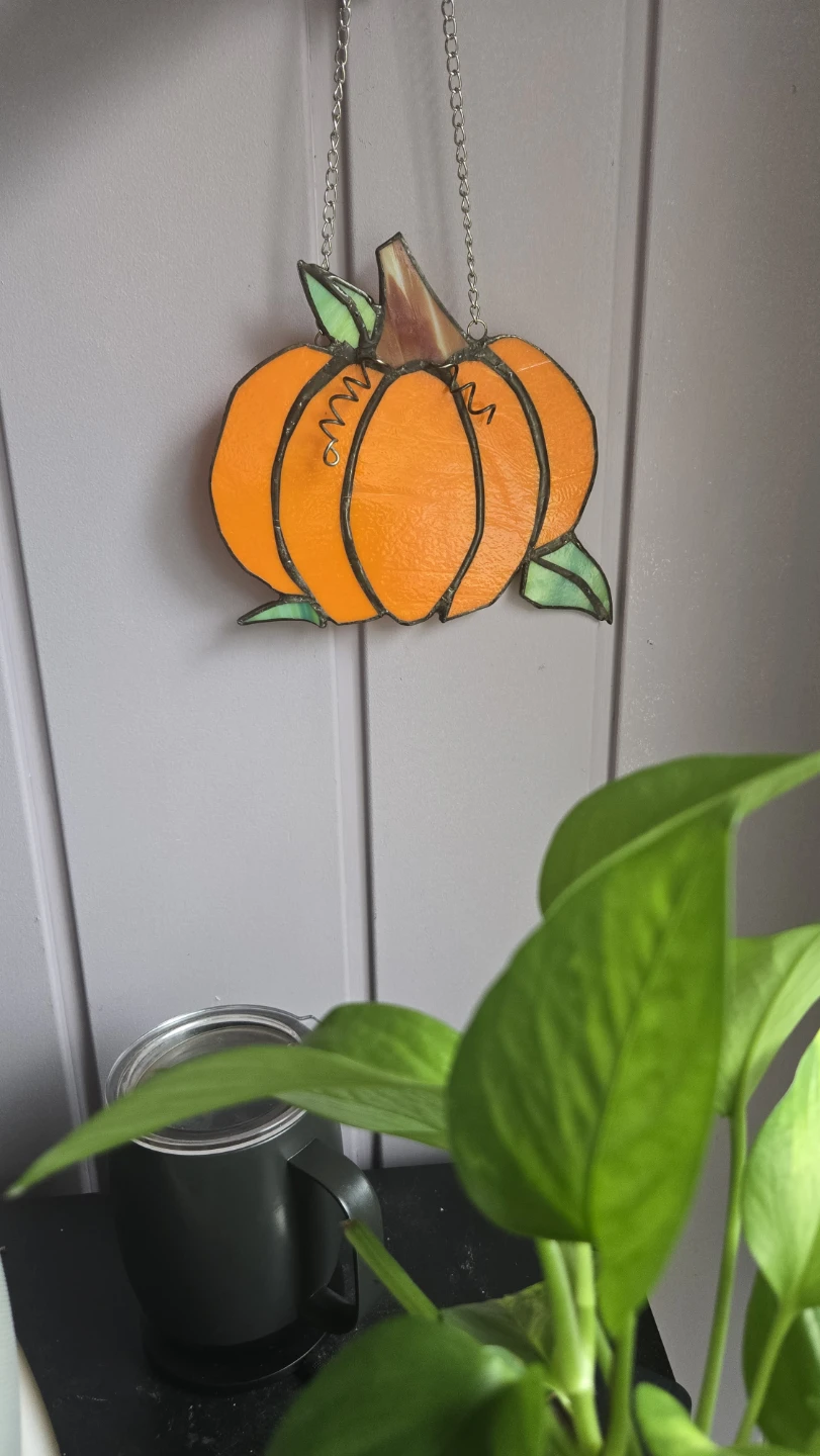 Stained Glass Sun Catcher - Watermelon Slice & Pumpkin - photo 3