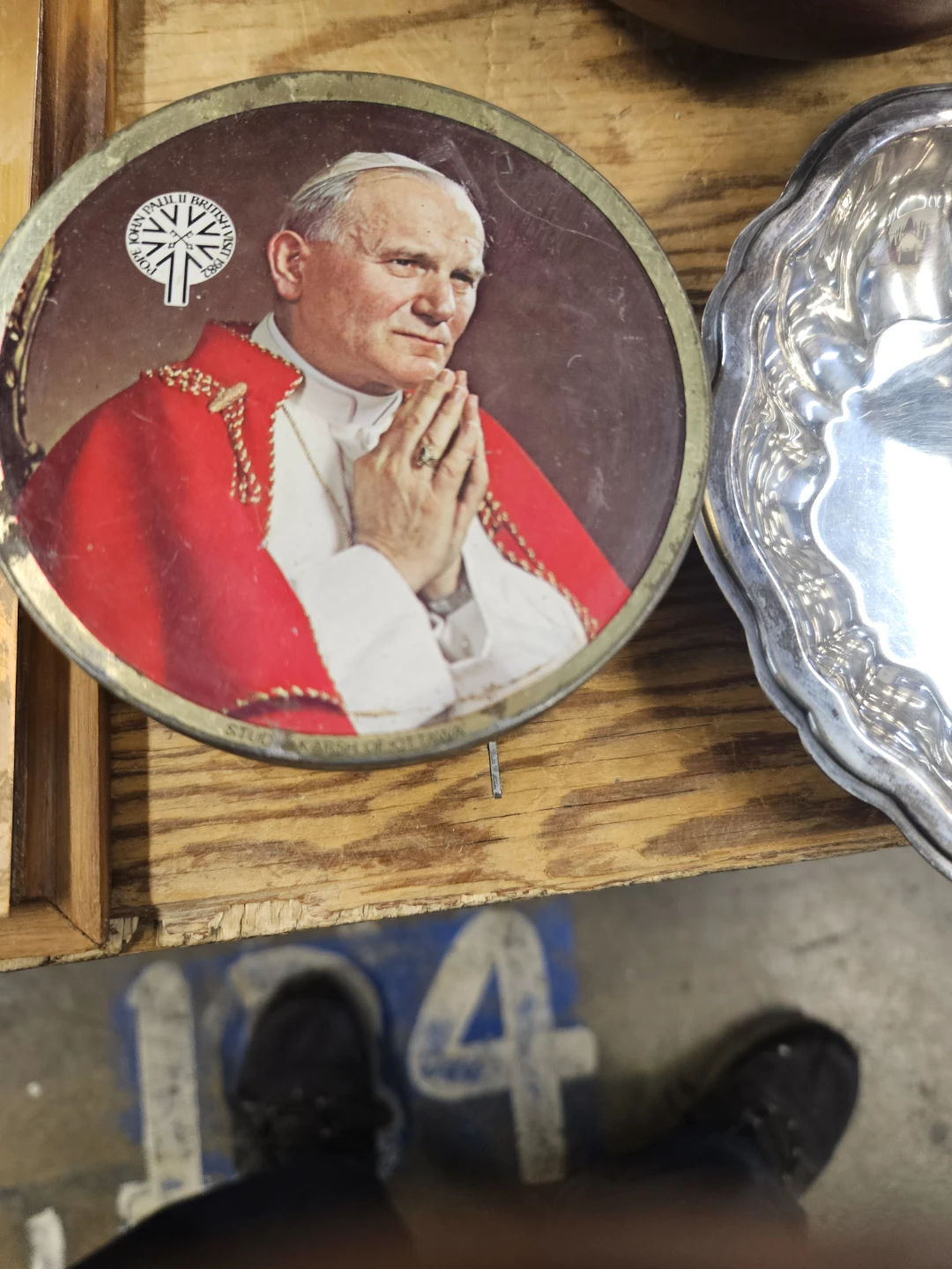 Vintage Pope John Paul II Travel Sweets Tin - photo 2