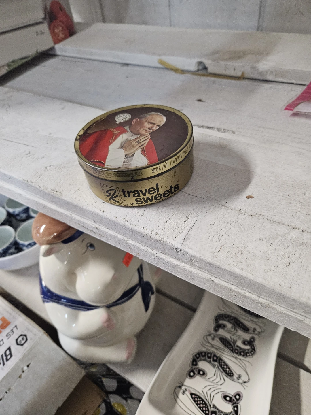 Vintage Pope John Paul II Travel Sweets Tin - photo 3