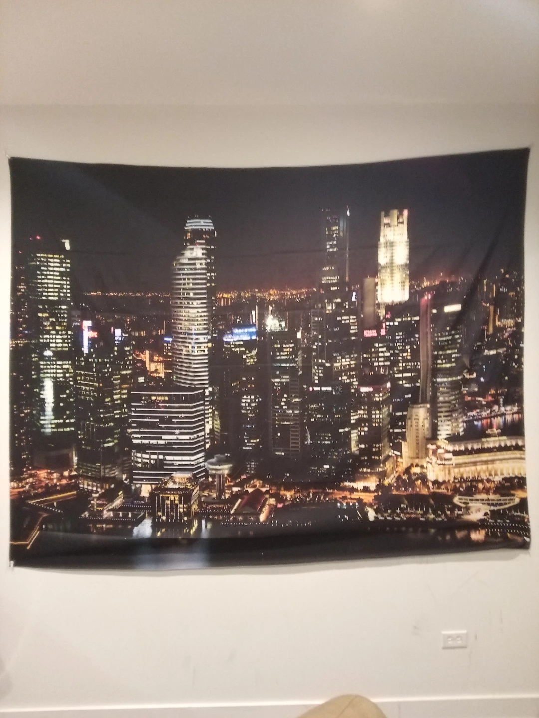 Cityscape Night Tapestry Backdrop Wall Decor - photo 3