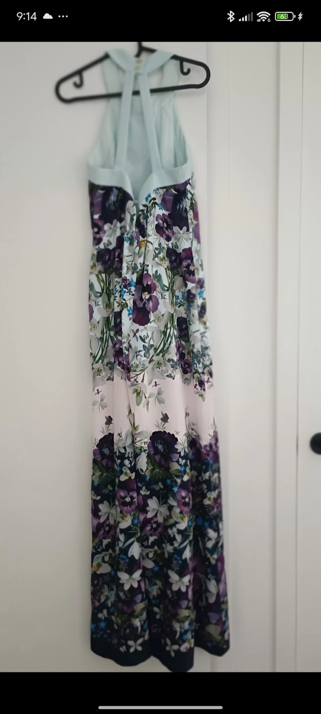 Ted Baker Light Blue and Purple Floral Halter Maxi Dress - photo 5