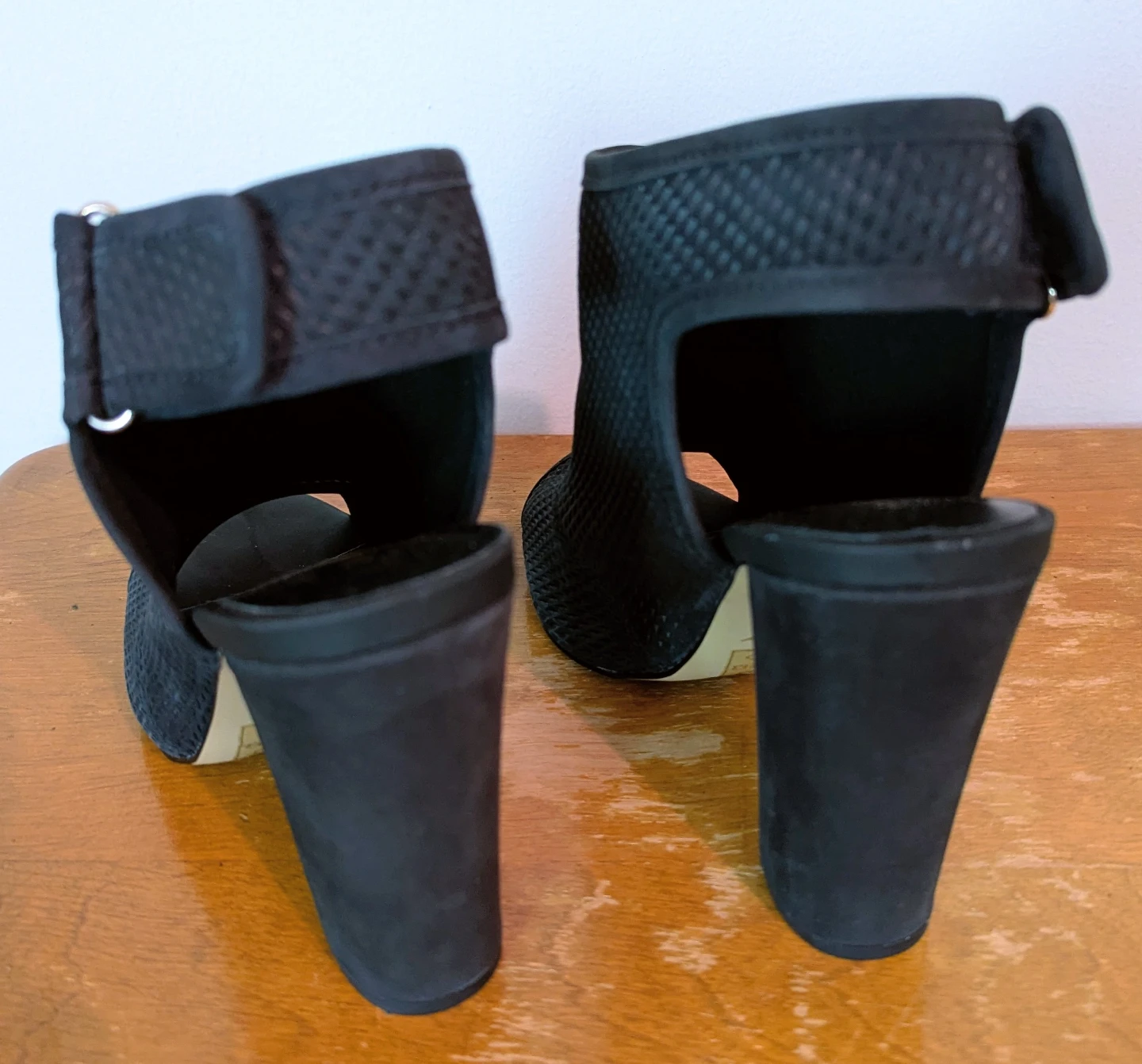 ALDO Black Peep-Toe Heeled Booties - photo 3