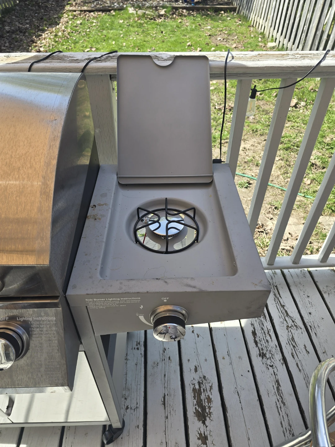 Costway Gas Grill with Side Burner and with cover - photo 3