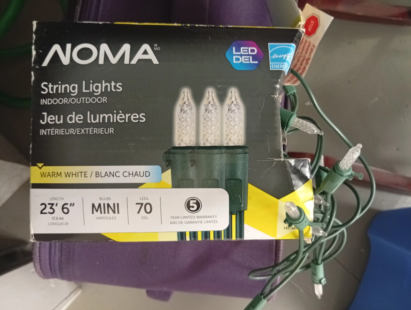NOMA Warm White LED Mini String Lights 23' 6" - photo 2
