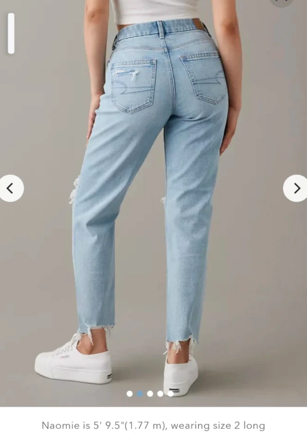 AE Strigid Curvy Ripped Mom Jean, Size 16 Short 🌱 - photo 2