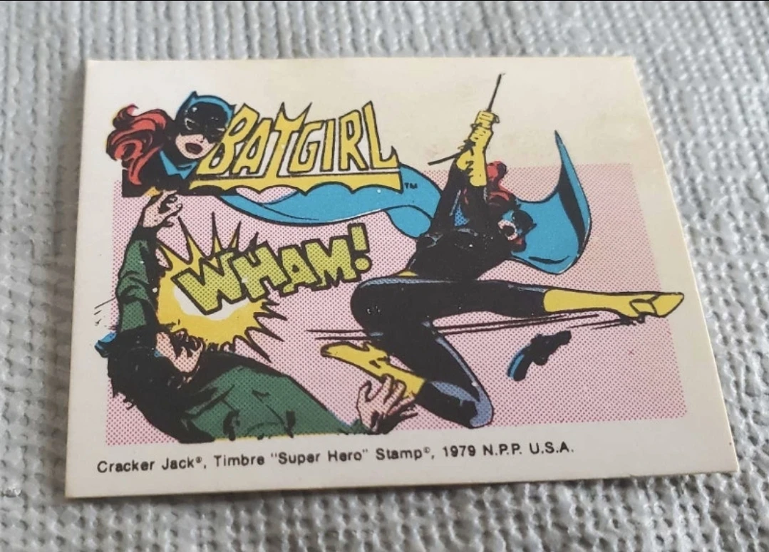1979 Cracker jack dc comics Batgirl stamp card