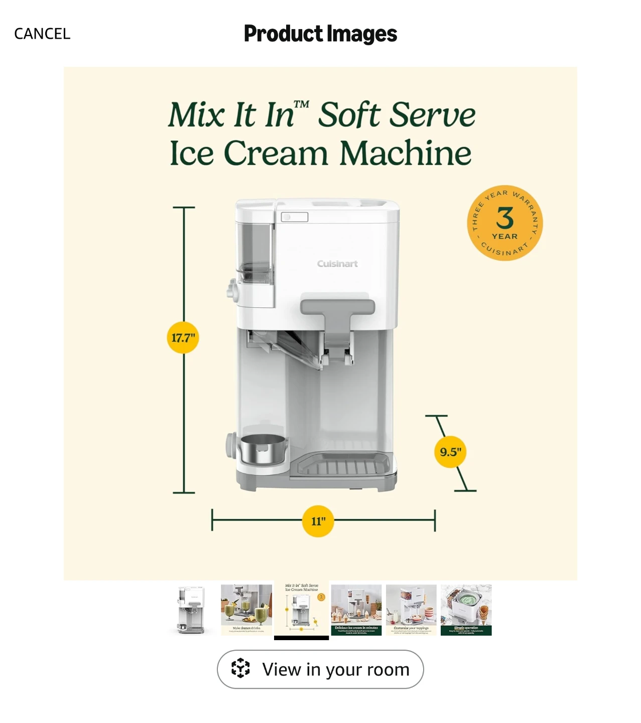 Cuisinart Mix It In Soft Serve Ice Cream Machine - photo 3