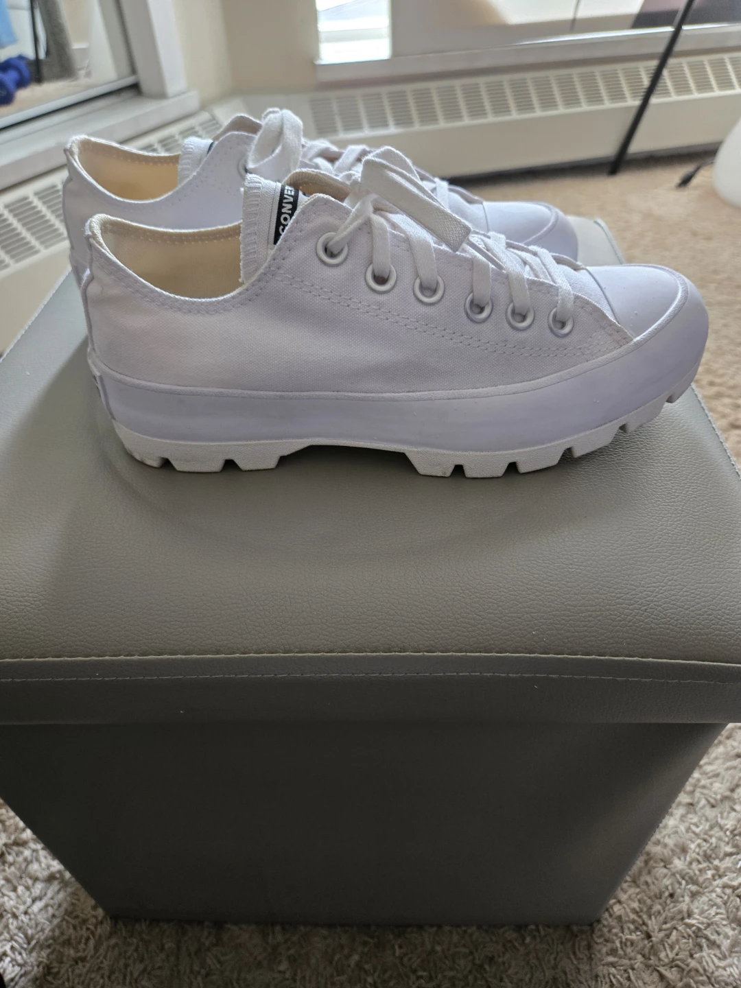 Converse All Star Chuck Taylor Lugged White Sneakers - photo 5