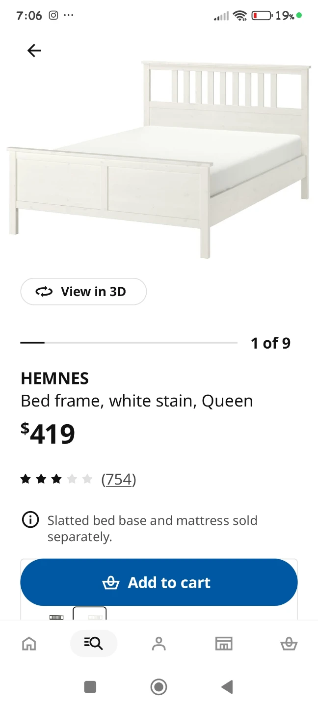 IKEA LÖNSET Queen Bed Slats