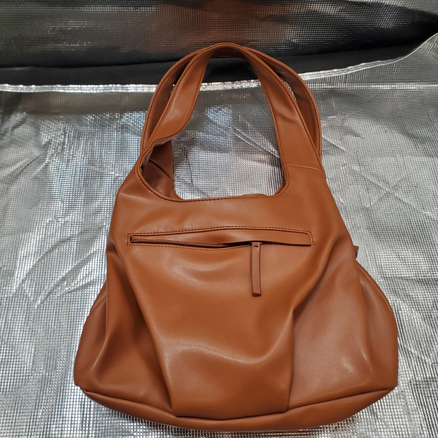 Joe Fresh Brown Faux Leather Shoulder Bag