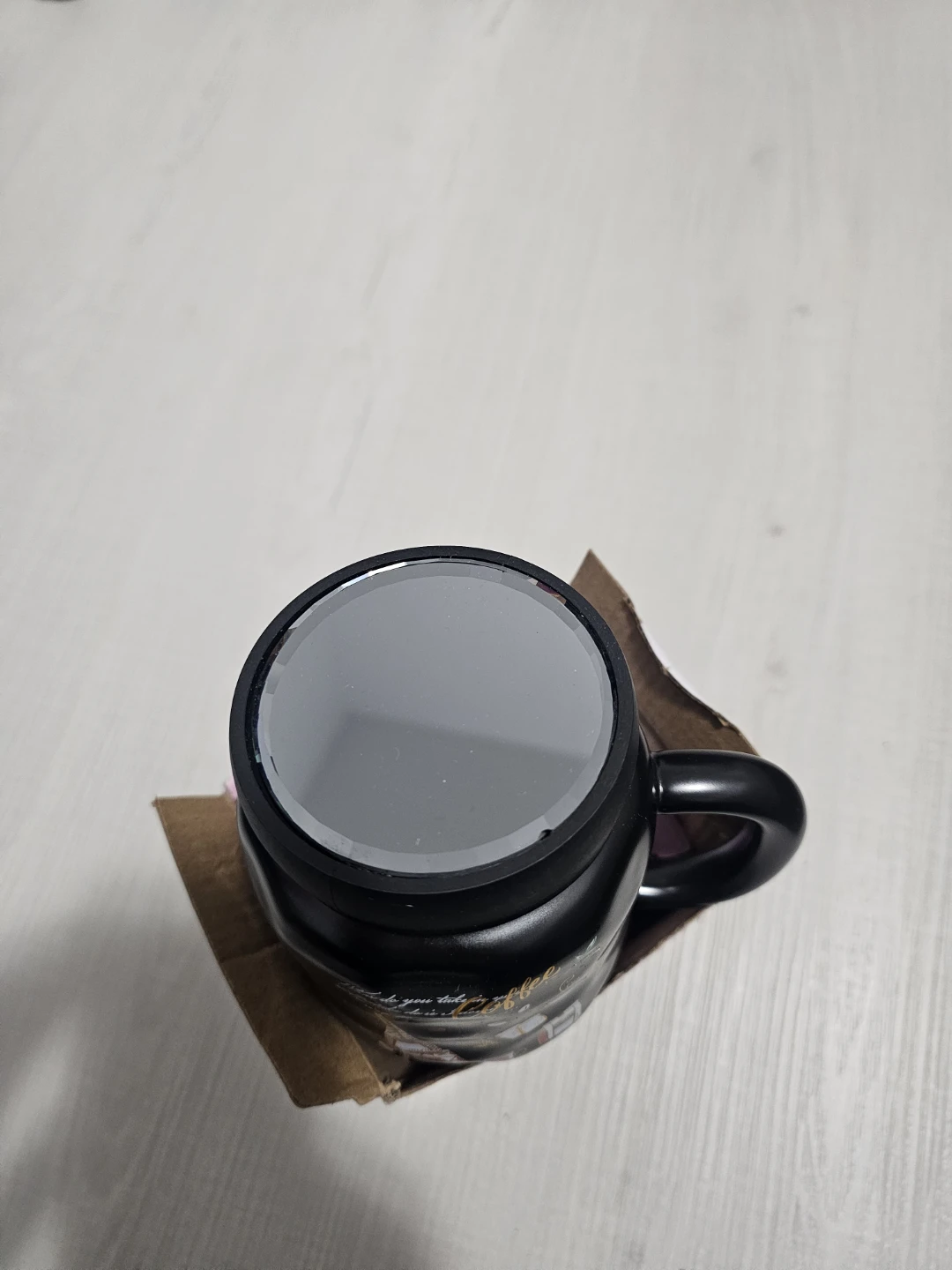Black Ceramic Coffee Mug with Eiffel Tower Design - photo 3