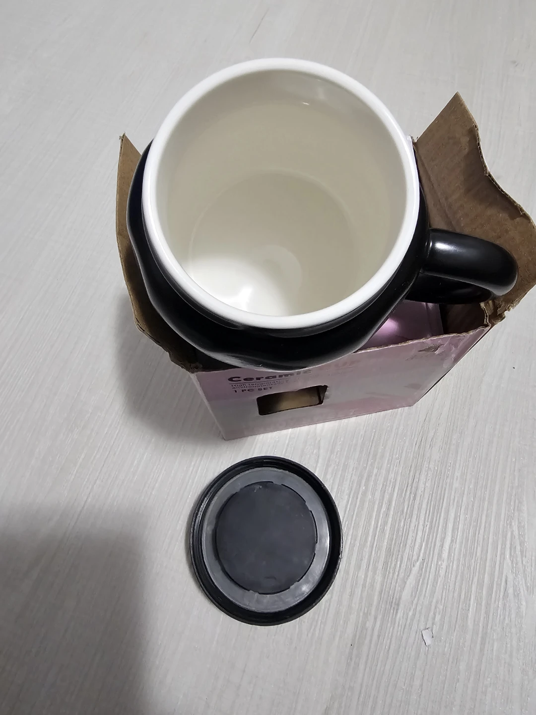 Black Ceramic Coffee Mug with Eiffel Tower Design - photo 4