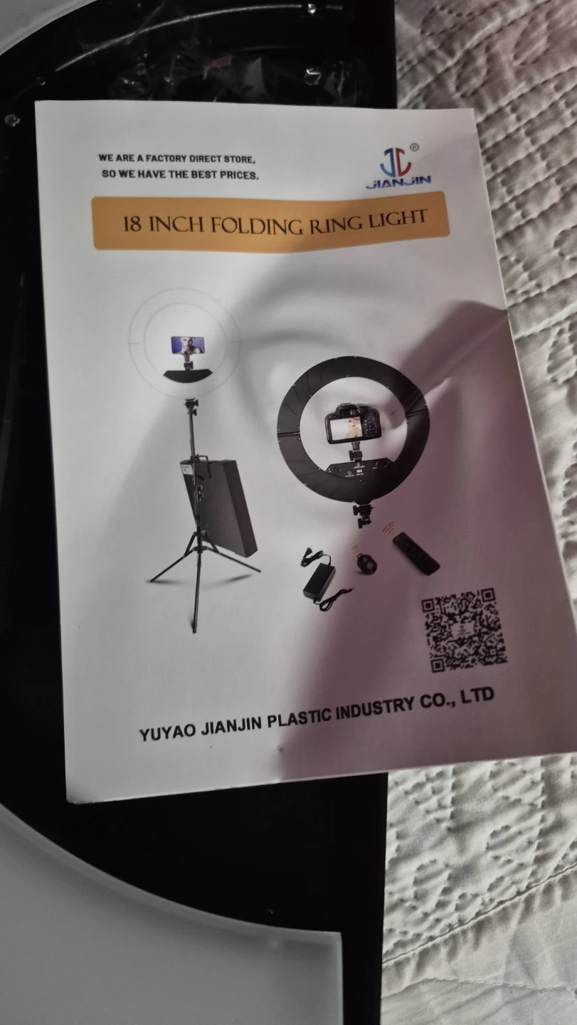 18 inch Folding Ring Light with Tripod and Remote