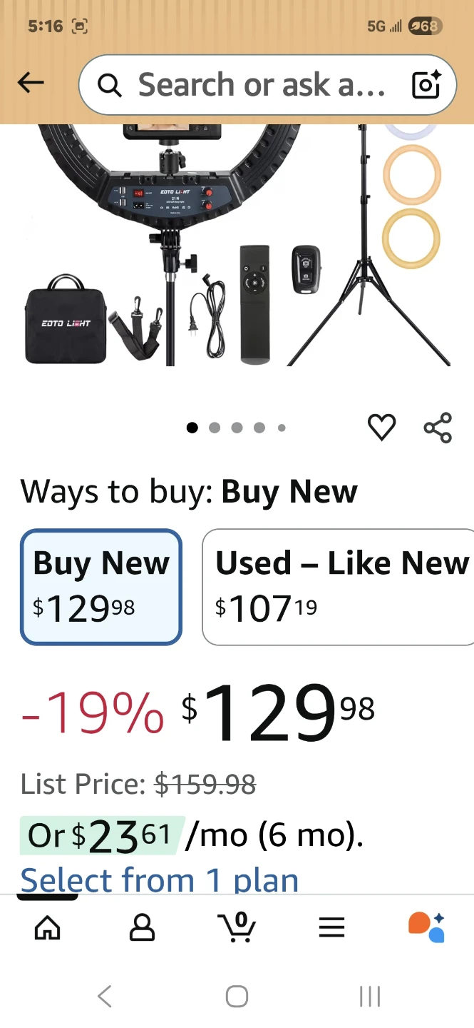 18 inch Folding Ring Light with Tripod and Remote - photo 5