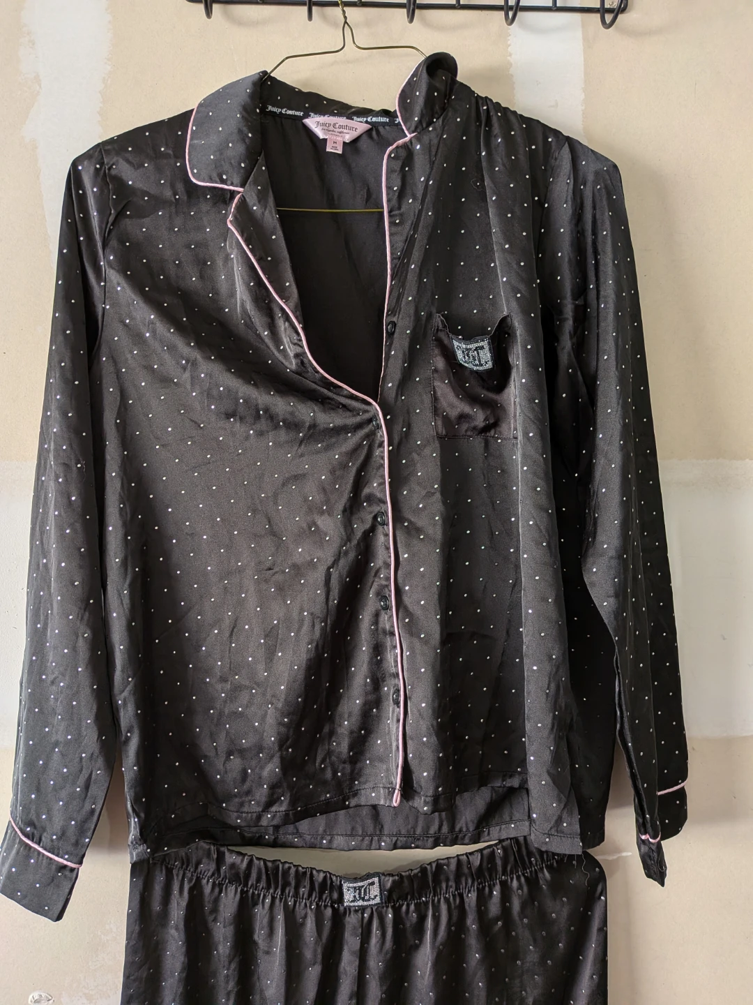 Juicy Couture Black Polka Dot Pajama Set