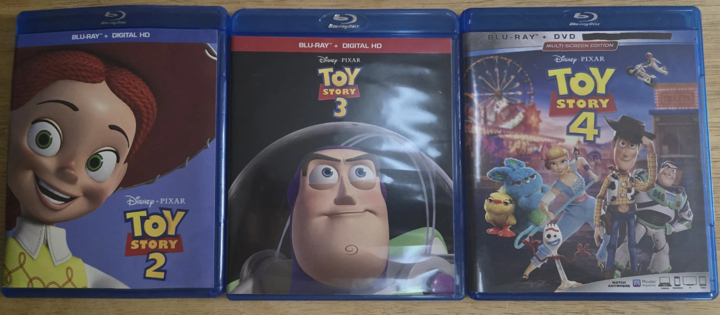 Disney Pixar Toy Story 2, 3, & 4 Blu-ray Set
