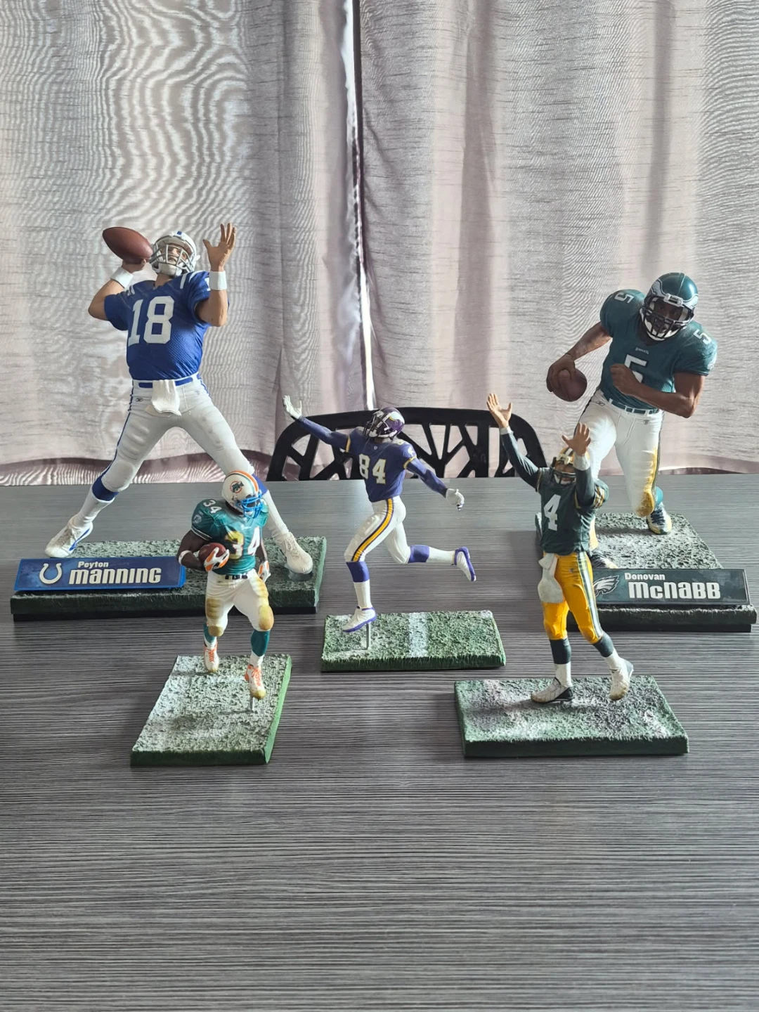 Set of 5 NFL Football Player Figurines