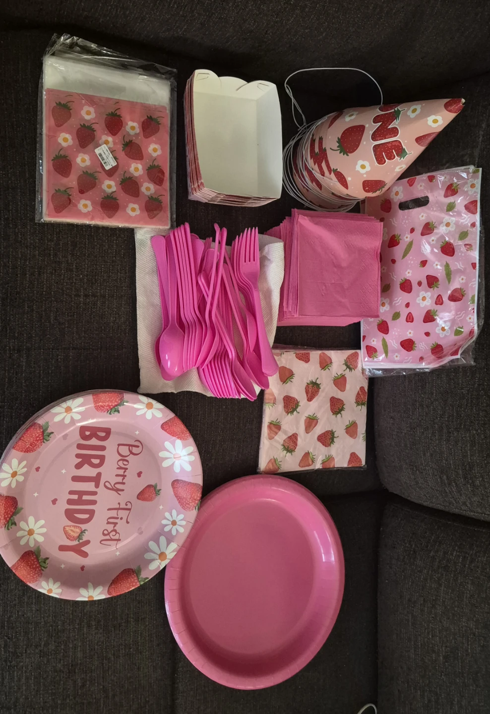 Strawberry First Birthday Party Supplies