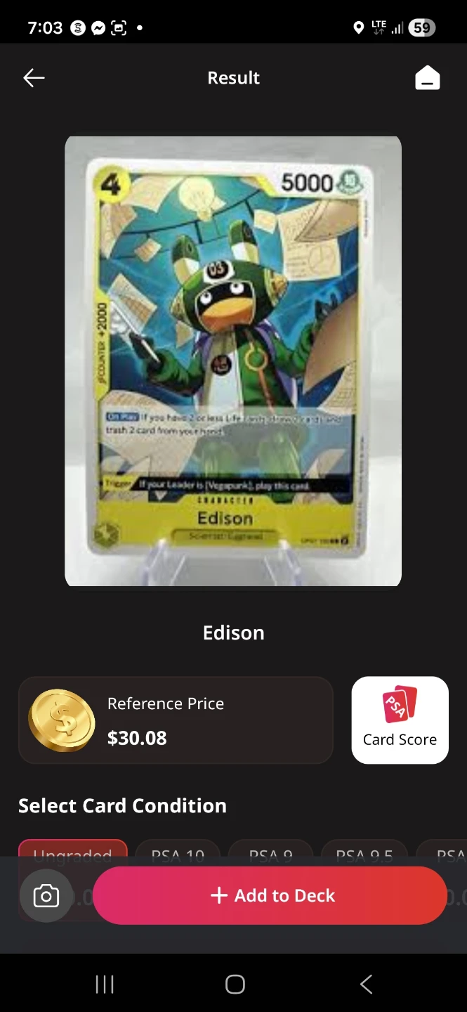 One Piece Card Game Edison "Scientist" (Character)