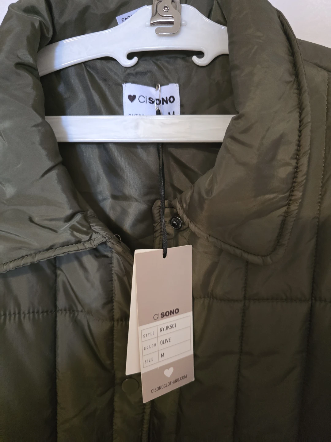 Cisano Quilted Jacket - Olive, Size M new - photo 3