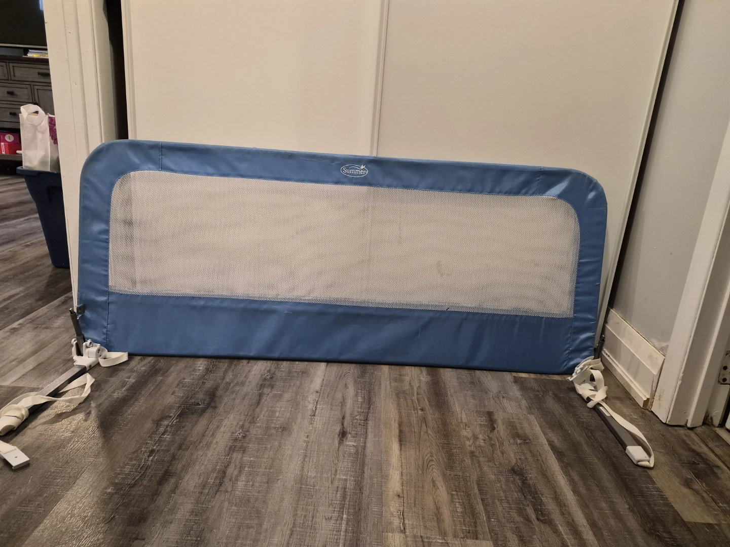 Summer Infant Crib Rail Cover Blue Mesh
