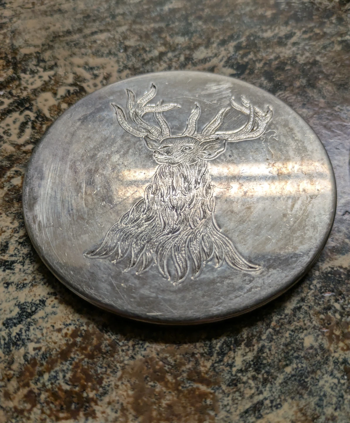 Set of 2 Silver Stag Coasters - photo 2