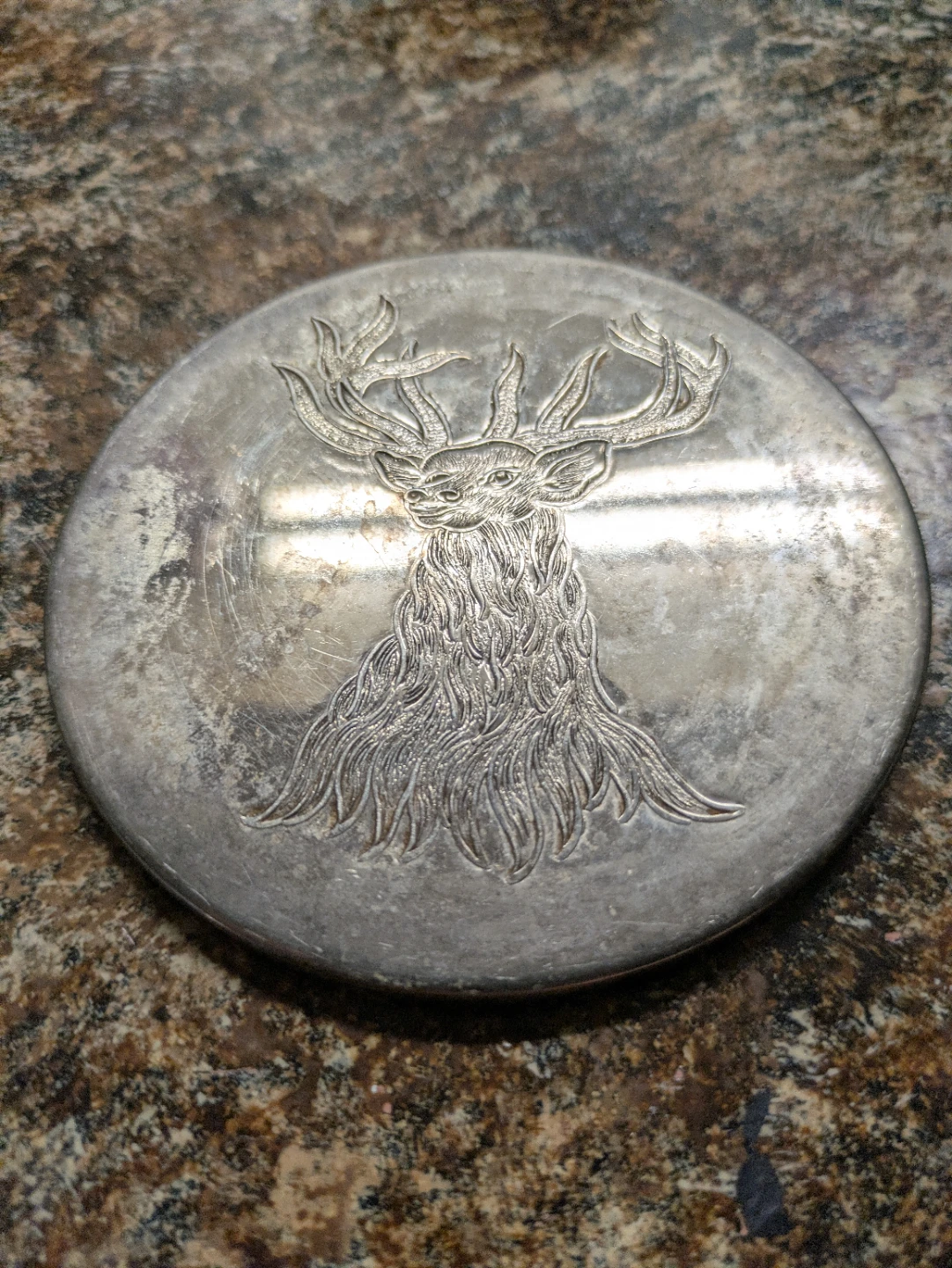 Set of 2 Silver Stag Coasters - photo 3