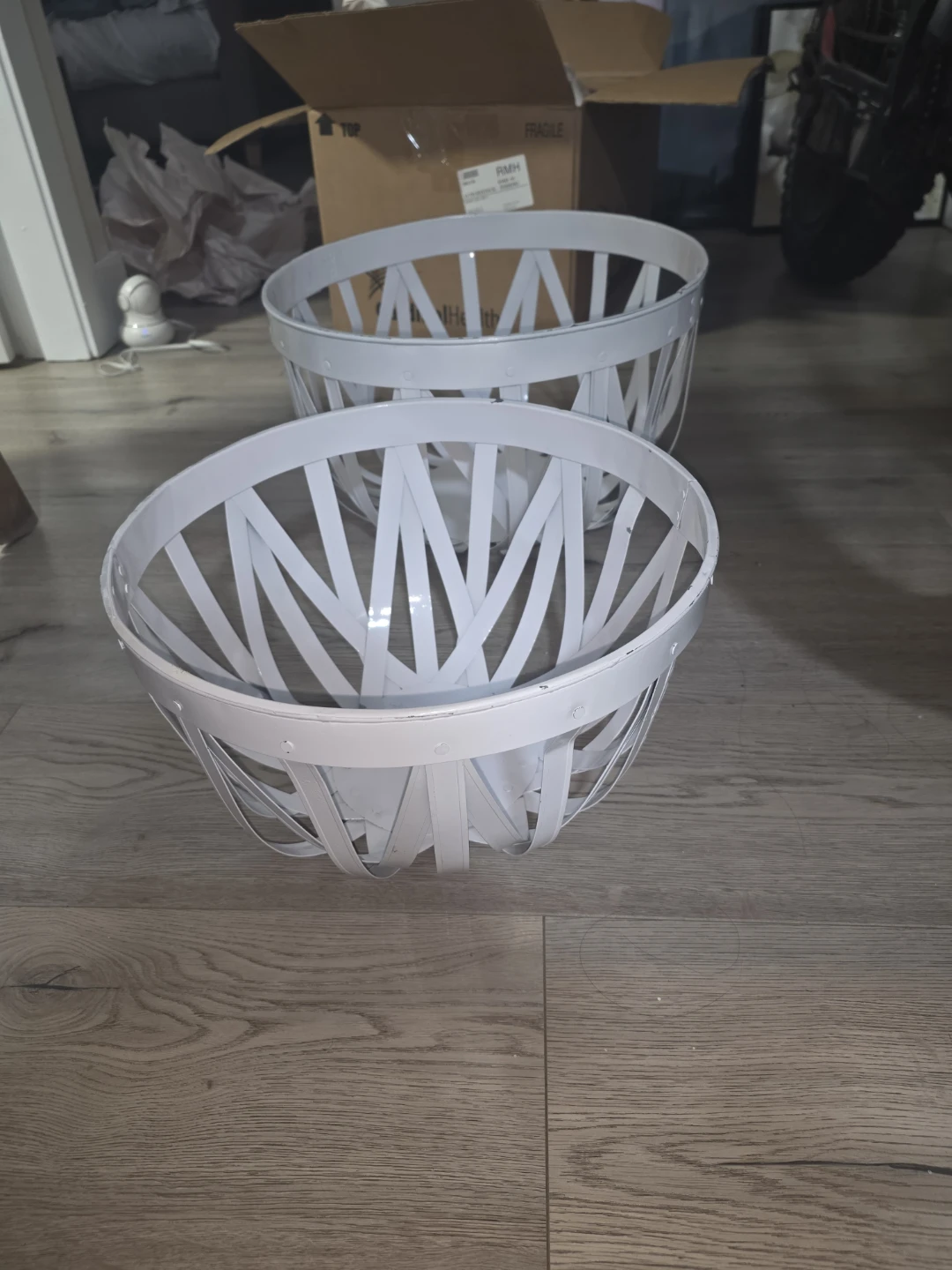White Decorative Basket Set - photo 2