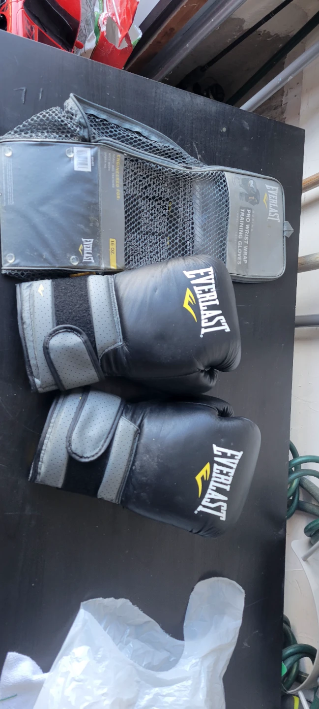 Everlast Pro Wrist Wrap Training Gloves 16 oz