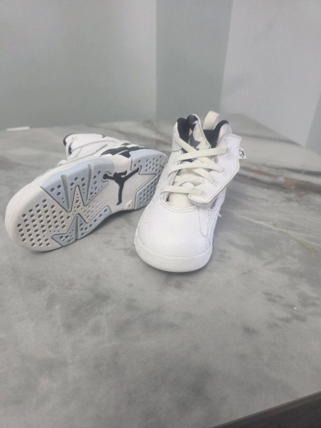 Air Jordan 6 TD Toddler Shoes White Black Size 5C - photo 3