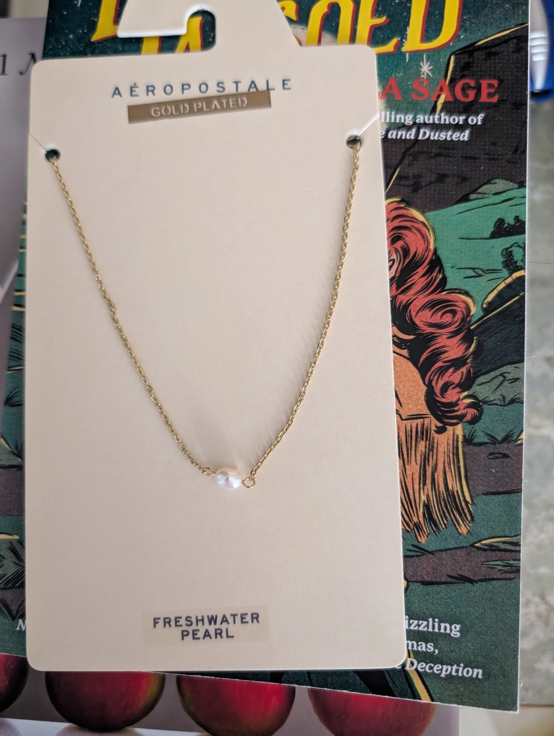 Aéropostale Gold Plated Freshwater Pearl Necklace
