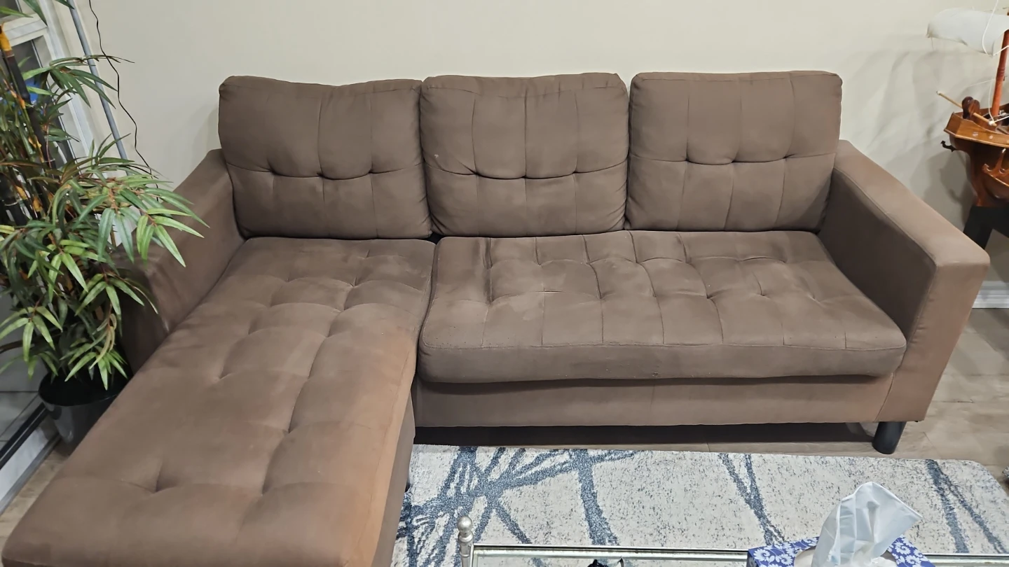 Brown Sectional Sofa, L shaped