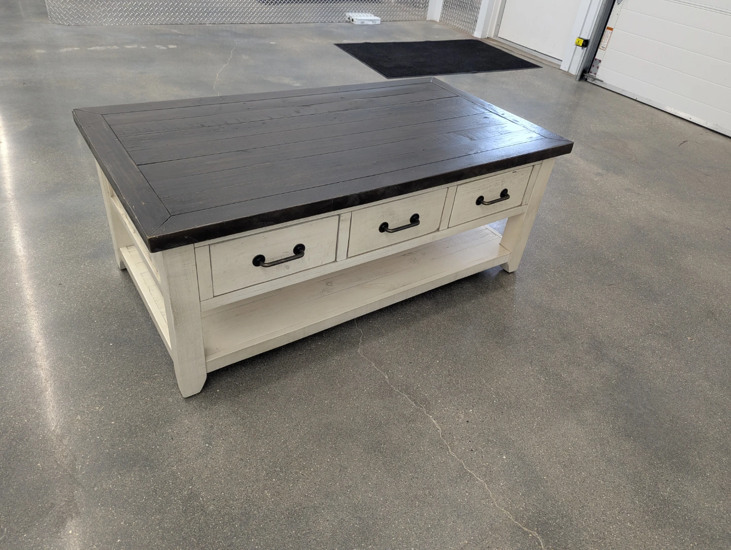 Rustic Farmhouse Coffee Table with Storage