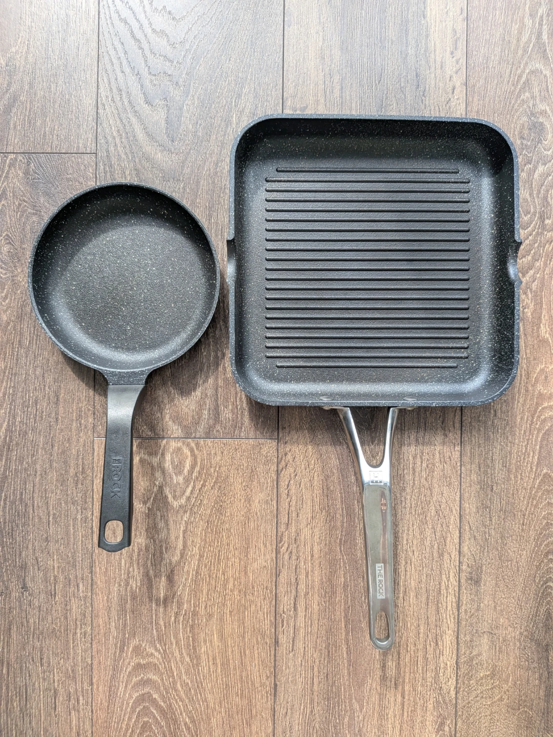 The Rock Frying Pan and Grill Pan Set
