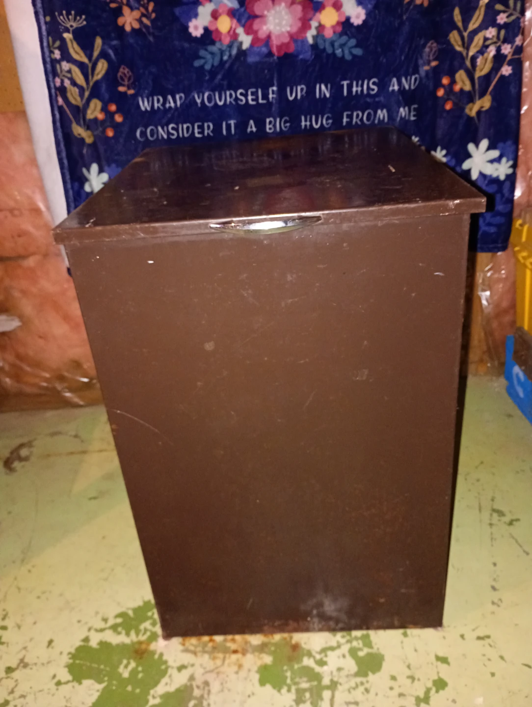 Antique metal filling cabinet